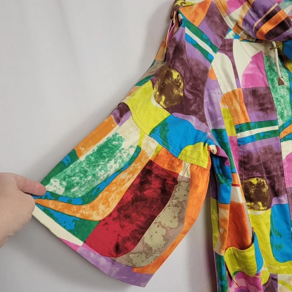 Multicolor Abstract Geometric Jacket #1494 - Picture 5 of 16